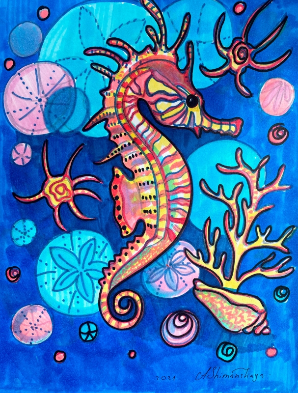 Sea Horse by artist Anastasia Shimanskaya
